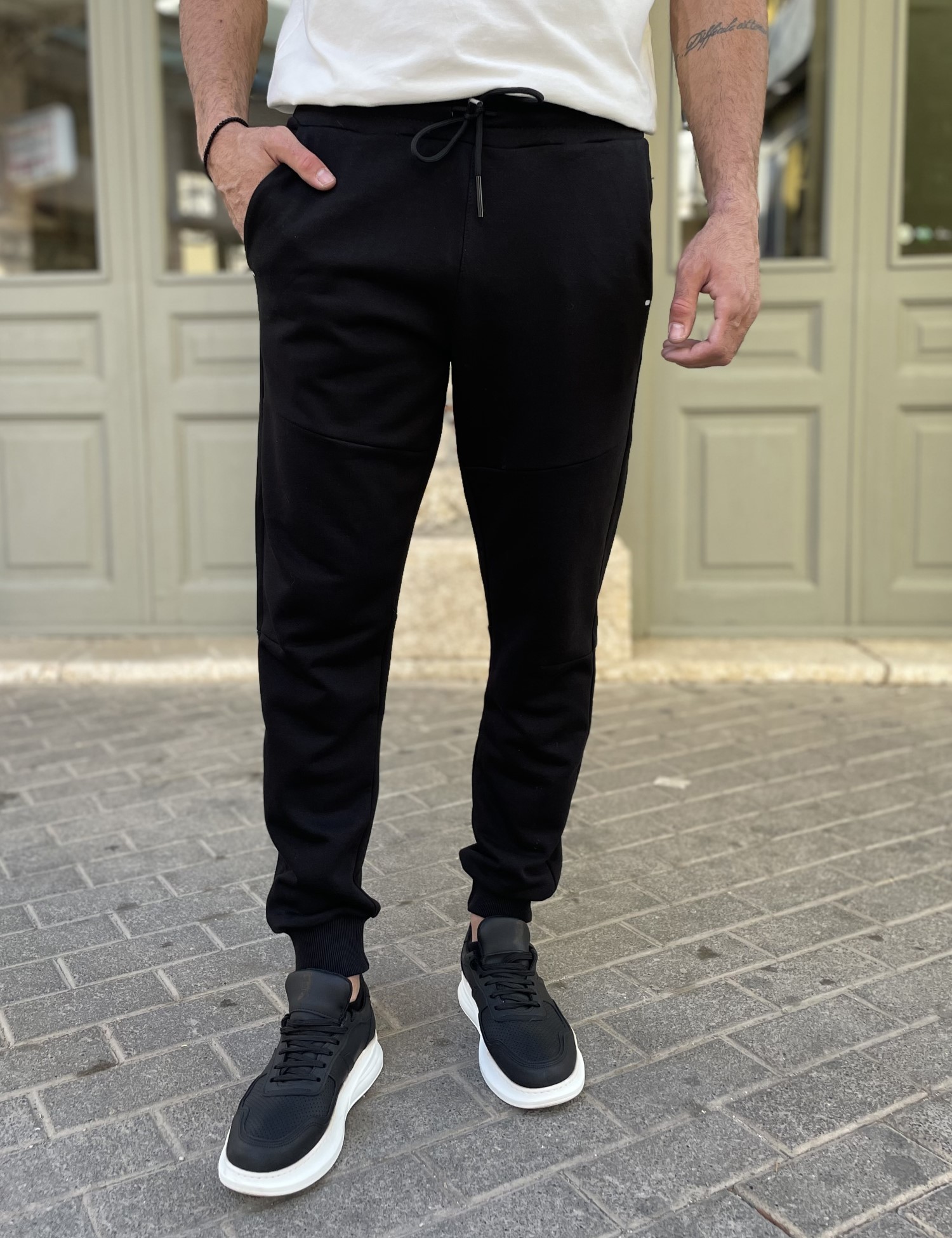 Dynamo ανδρική μαύρη φόρμα με λάστιχο AS413 φωτογραφία